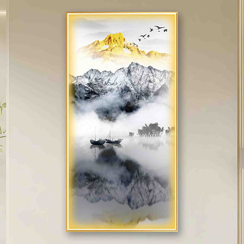 Mountain Crystal Painting with LED